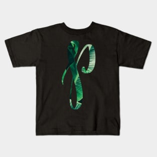 P initial cursive Kids T-Shirt